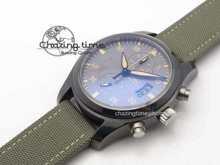MIROTIME 0506 SunProtective Pilot Top Gun Miramar IWC388002 V6 1:1 Best Edition Ceramic Case On Nylon Strap A 7325